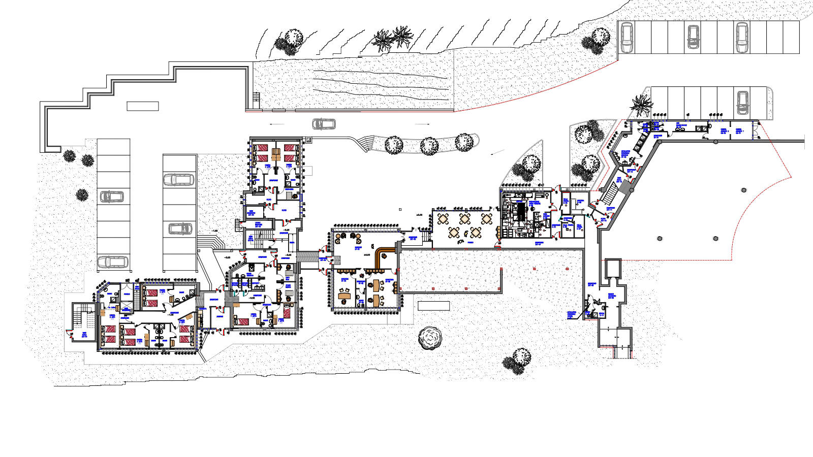 Planimetria del piano terra, Casa per la salute della mente
